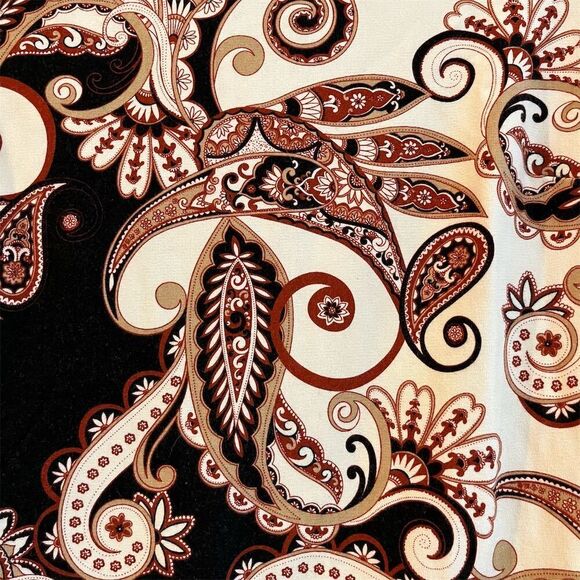 Chico's Women's Paisley Print Sheath Dress Size 14 Knee Length Casual - Picture 4 of 6